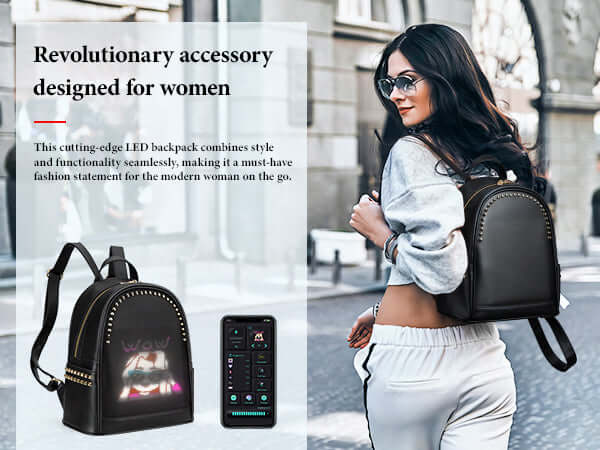 led backpack for women
