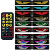 Gelrova car LED display demo featuring 9 colorful Demon Eye effects and remote control for easy operation.