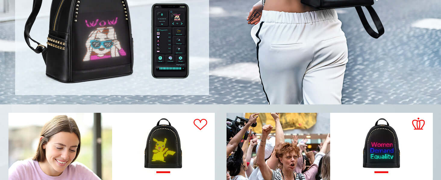 led backpack for girls