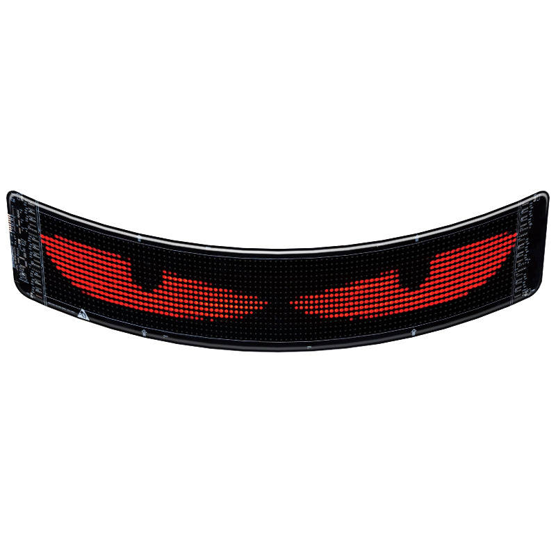 Gelrova Car LED Display with customizable red eye design for personalized vehicle styling.