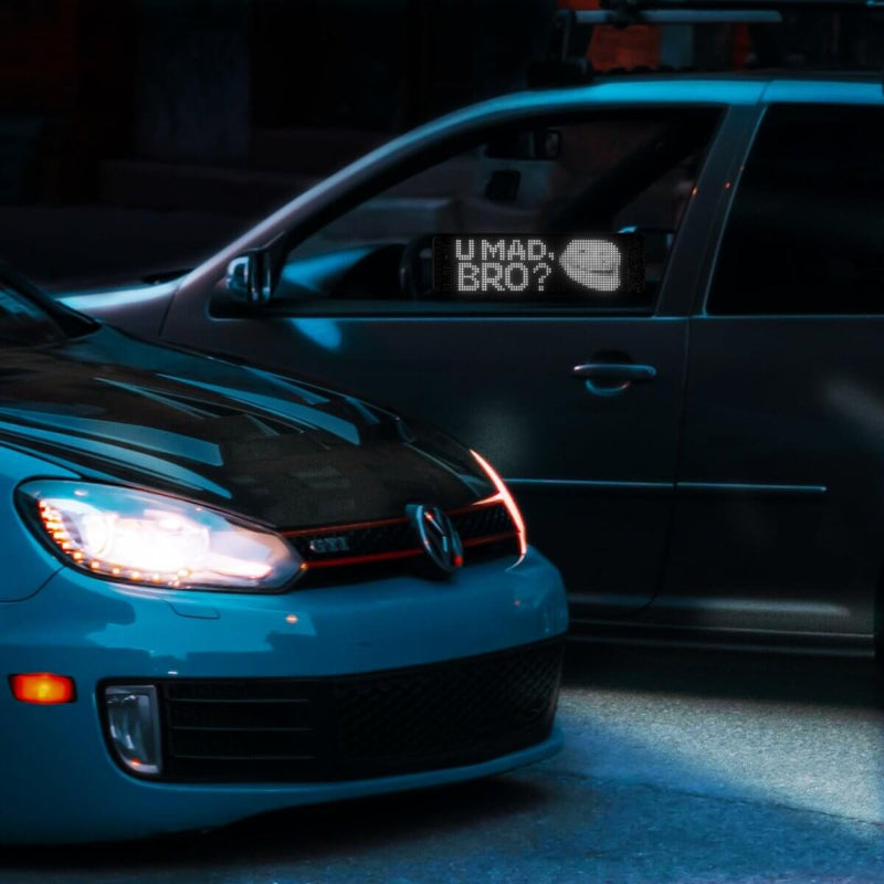 Top 10 Creative Ways to Use LED Car Signs for Daily Driving & Fun with a humorous LED message.