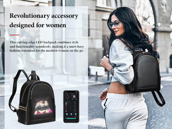 led backpack for women