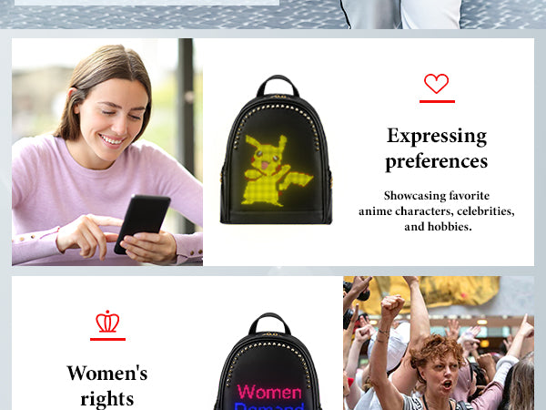 led backpack for girls