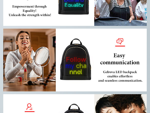 led backpack for girl