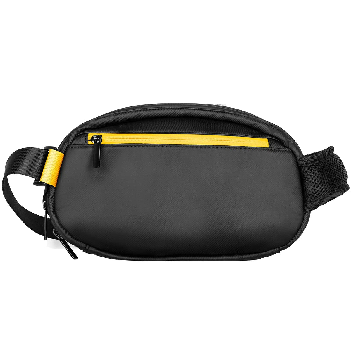 Gelrova LED Crossbody Bag in black with yellow accents, showcasing stylish design and functionality.