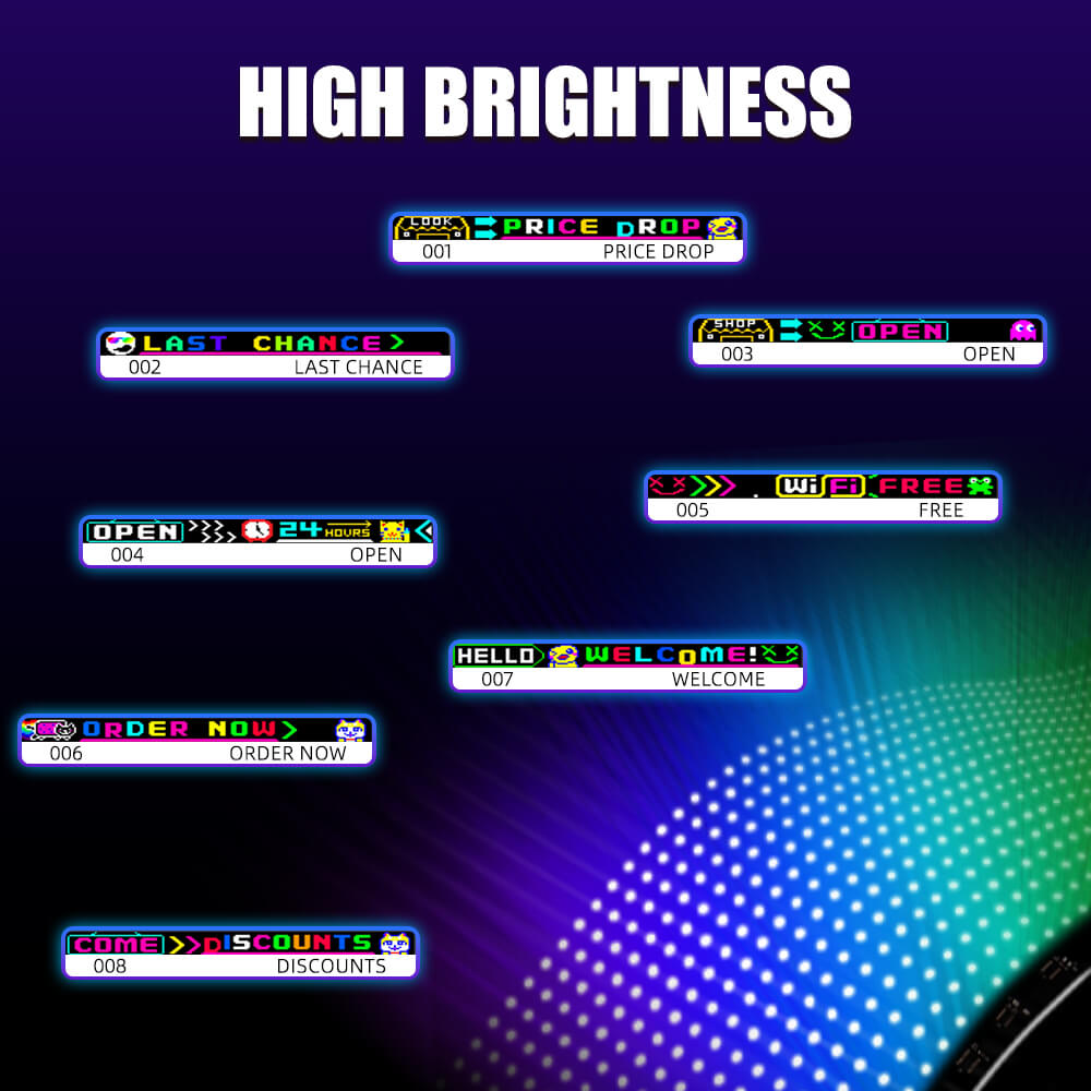 Gelrova Programmable LED Sign – 52"x7.5" Scrolling Display