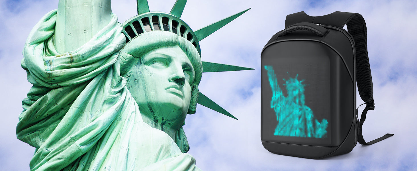 USA LED Backpack Lady Liberty
