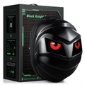 Gelrova LED Motorcycle Backpack - Black Knight Series design with red LED eyes and packaging.