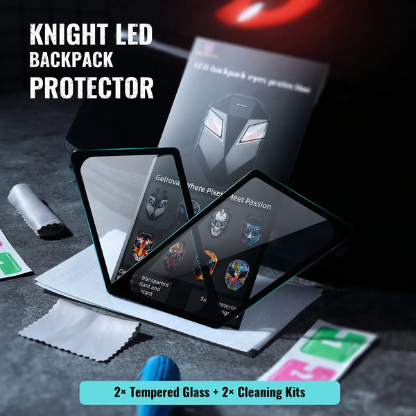 Gelrova Tempered Glass Screen Protector for Knight Series LED Motorcycle Backpack