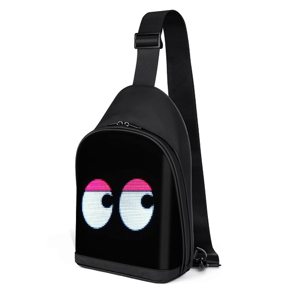 Gelrova LED Sling Bag City Series GIF showing dynamic LED screen