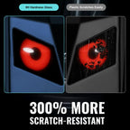 Comparison of Gelrova Tempered Glass Screen Protector for Knight Series LED Motorcycle Backpack showcasing scratch resistance.
