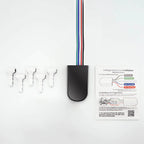 Gelrova Wireless Motorcycle Signal Sync Module installation kit with wiring harness and instruction manual.
