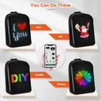 Gelrova T2 LED Backpack – 16.5" features customizable displays for text, GIFs, graffiti, and pictures.