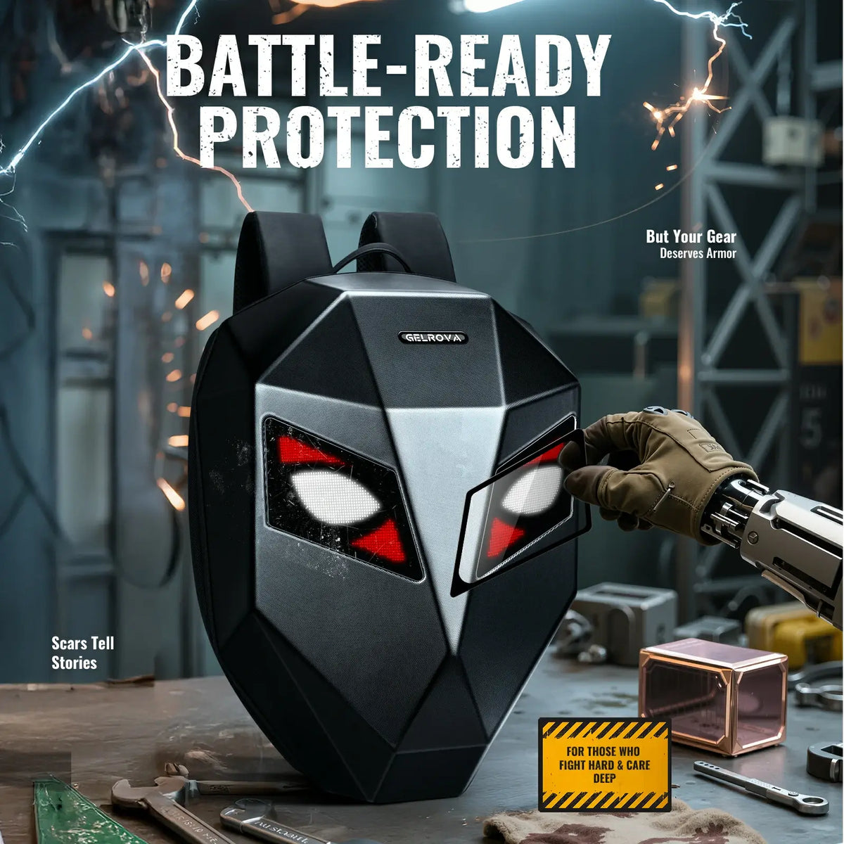 Gelrova Tempered Glass Screen Protector for Knight Series LED Motorcycle Backpack