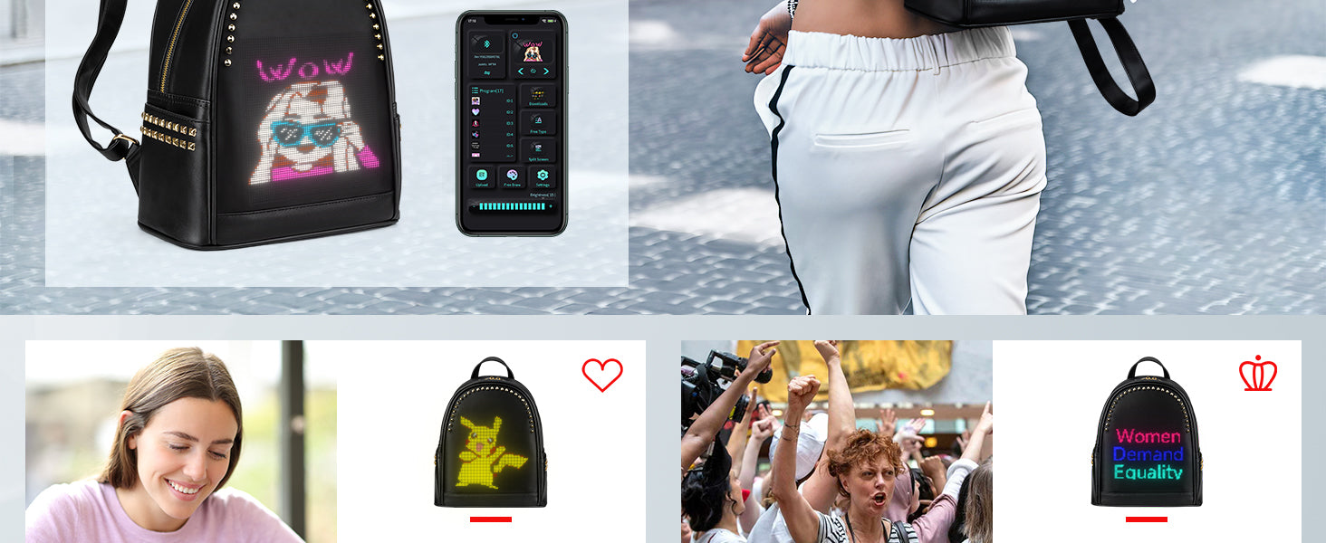 led backpack for girls