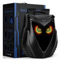 Gelrova Owl Eyes LED Motorcycle Backpack displaying vibrant owl eyes design, sleek hard-shell style with storage features.