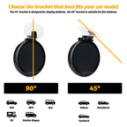 Image showing 90° and 45° brackets for LED Car Sign installation on different car models