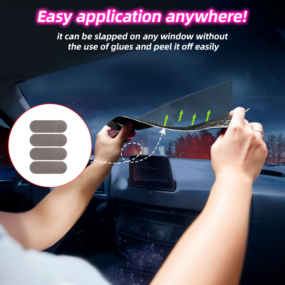 Hands bending the ultra-thin, flexible car LED sign, demonstrating damage-free installation without messy glues.