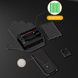 Back view of Gelrova car hand gesture light showing battery compartment requiring 3 AA batteries.