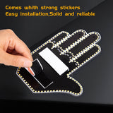 Easy installation of Gelrova LED finger light using strong velcro adhesive strips for rear window.