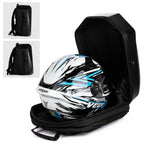 Gelrova LED Motorcycle Backpack - Evolution Series 19" with a helmet inside, showcasing spacious design and LED features.