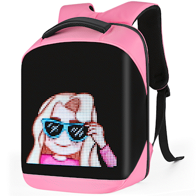 Gelrova LED Backpack – City Series Pink Edition Dynamic Display