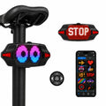 Smart Bike Tail Light with Remote Control, Brake Sensing Turn Signals, Bluetooth App DIY LED Matrix Display, USB-C Rechargeable Bicycle Rear Light for Night Riding, Road Cycling, Mountain Bike