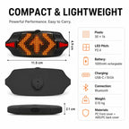 Smart Bike Tail Light with Remote Control, Brake Sensing Turn Signals, Bluetooth App DIY LED Matrix Display, USB-C Rechargeable Bicycle Rear Light for Night Riding, Road Cycling, Mountain Bike