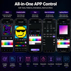 Pixel Art Display, 32x32 LED Display Digital Picture Frame with App Control & Bluetooth, Programmable Animation Alarm Clock Desk Decor for Gaming Room
