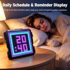 Pixel Art Display, 32x32 LED Display Digital Picture Frame with App Control & Bluetooth, Programmable Animation Alarm Clock Desk Decor for Gaming Room