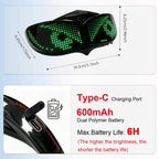 Led Eye Bike Tail Light with APP & Remote Control, Programmable LED Bicycle Rear Light Custom Text/Images, USB Rechargeable Cycling Safety Light with Turn Signals for Helmet & Seatpost