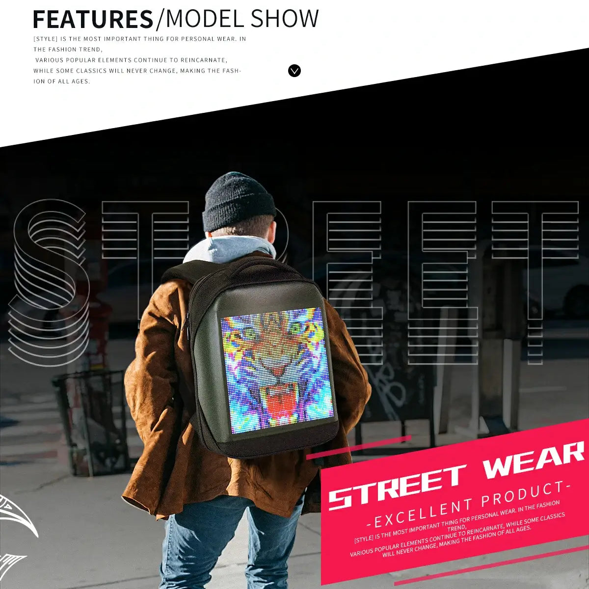 Gelrova LED Backpack – City Series 17"