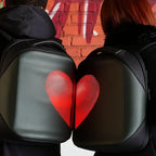 Gelrova LED Backpack – City Series 17" featuring customizable LED heart display on display.