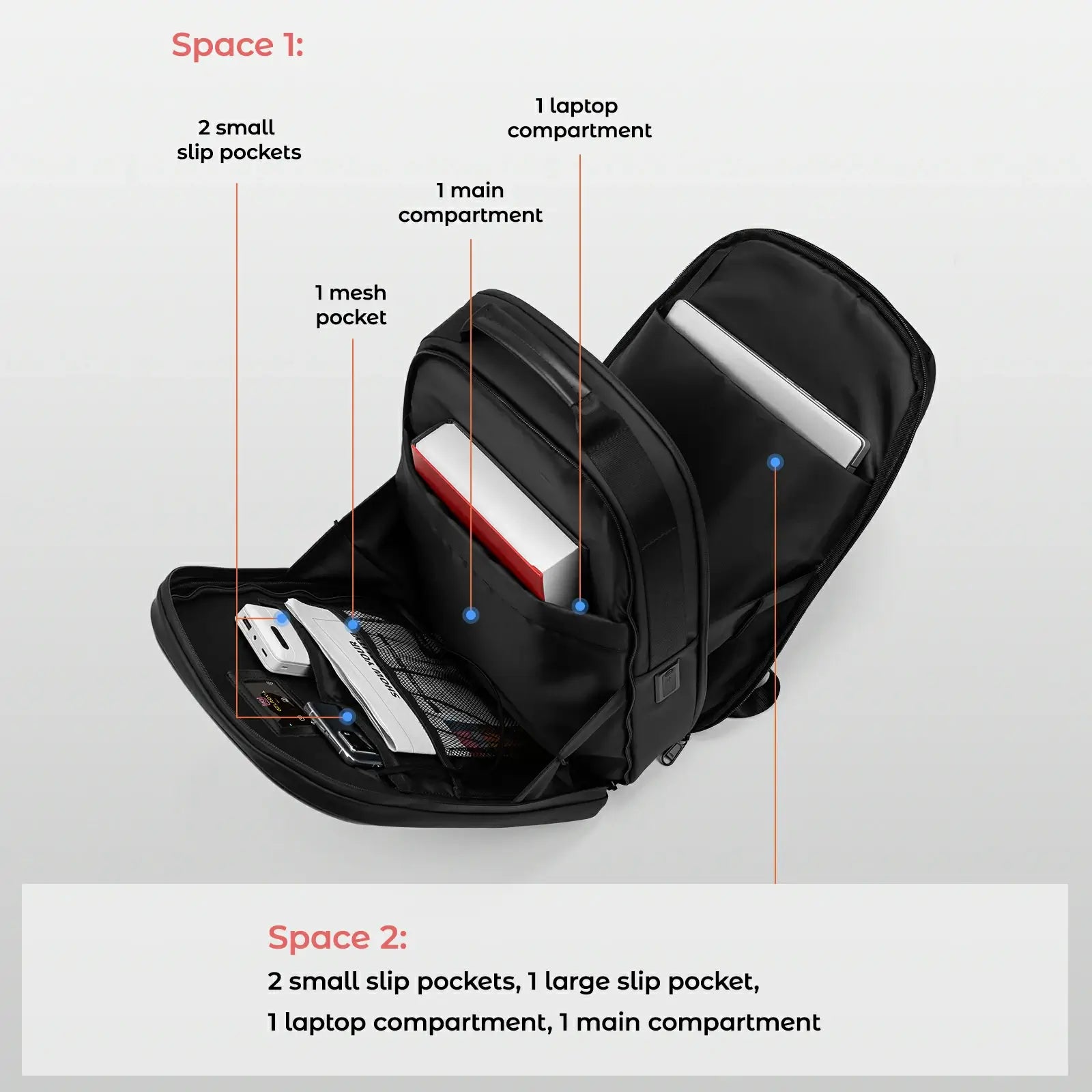 Gelrova LuminaPack X1 LED Backpack, 16.6"