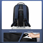 Hidden pocket on the back side of the Gelrova LuminaPack X1 LED Motorcycle Backpack