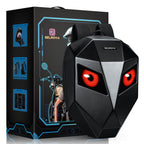 Gelrova LED Motorcycle Backpack - Knight Series with customizable LED eyes and hard shell design.