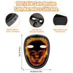 Gelrova Light Up Mask for Kids (Gesture Control) features 100% kid-safe design with soft silicone and adjustable straps.