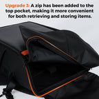 Gelrova LED Backpack – Clash Series 17" top pocket with upgraded zip for easy access