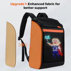 Gelrova LED Backpack – Clash Series 17" with enhanced fabric for better support and programmable LED display