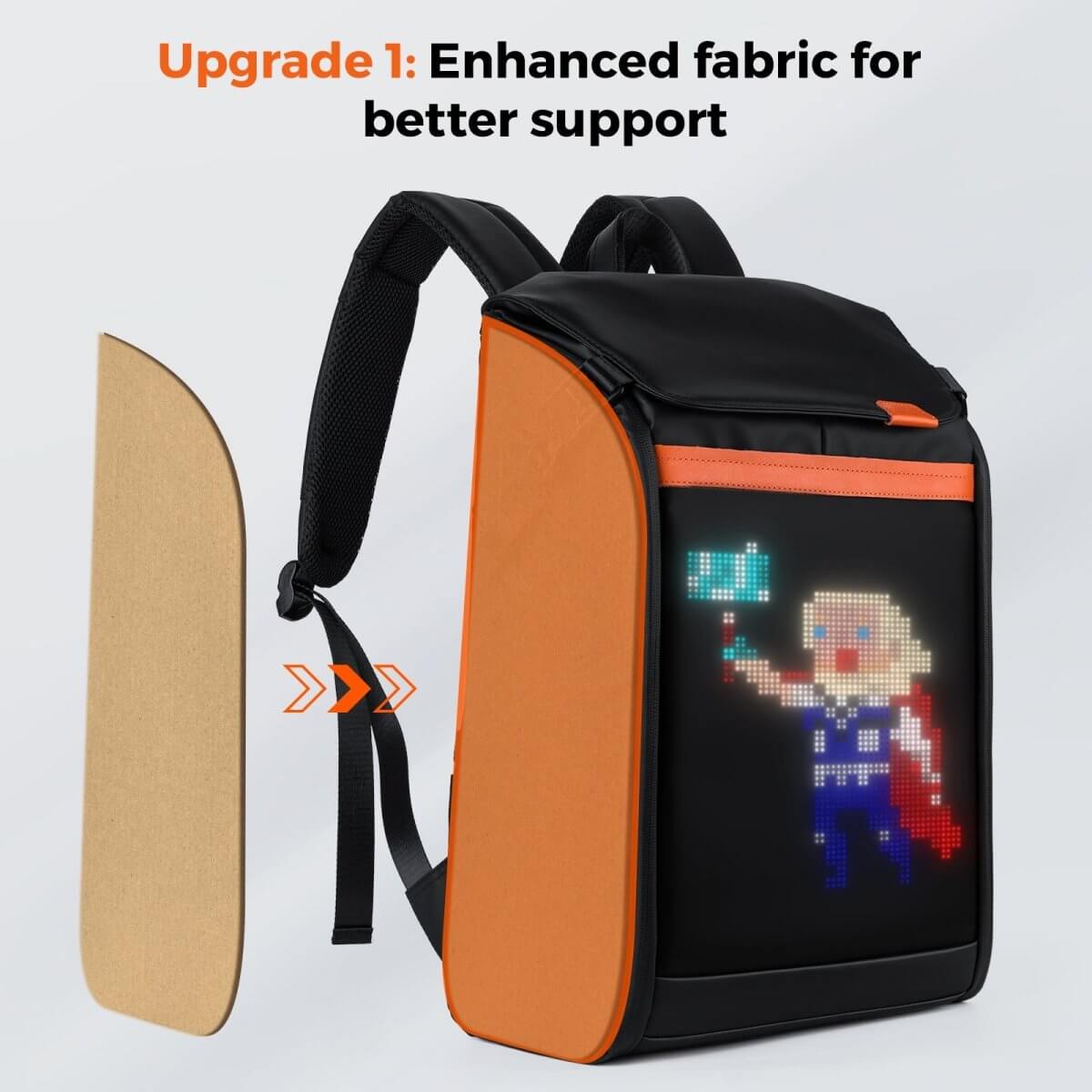 Gelrova LED Backpack – Clash Series 17" with enhanced fabric for better support and programmable LED display