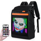 Gelrova LED Backpack – Clash Series 17" with customizable LED display and smartphone app.