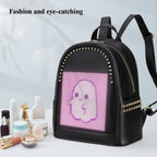The LED screen on the T5 Women’s LED Backpack displays a ghost