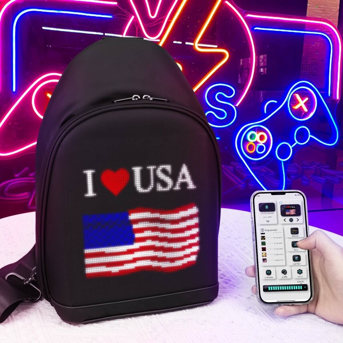 LED Crossbody Bag – City Series App Display