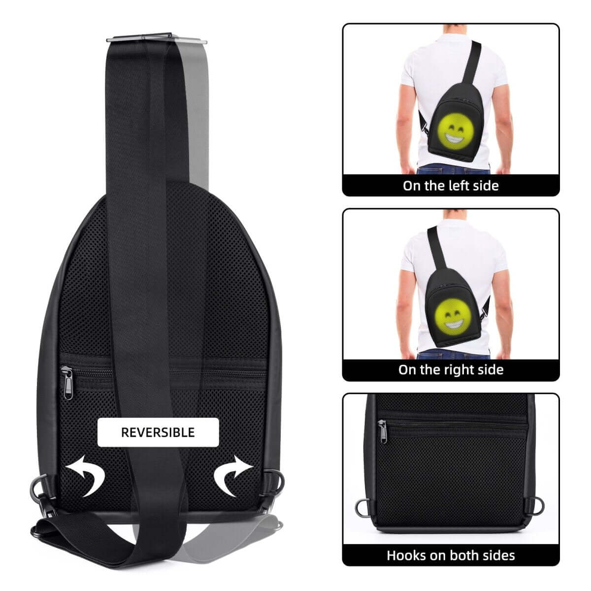 LED Crossbody Bag – City Series Adjustable Strap Display